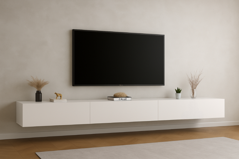 ТВ Комода за на ѕид Новара бела