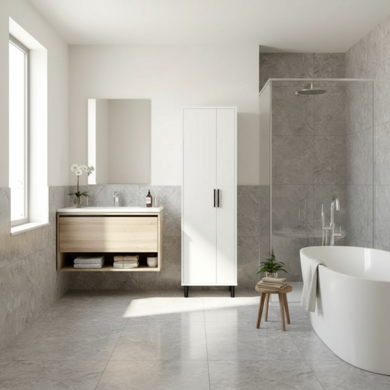 Плакар за бања Куба бел